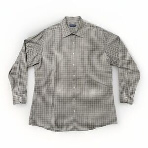 Proper Cloth Shirt Mens XL Gray Long Sleeve Casual Cotton Business Check Adult